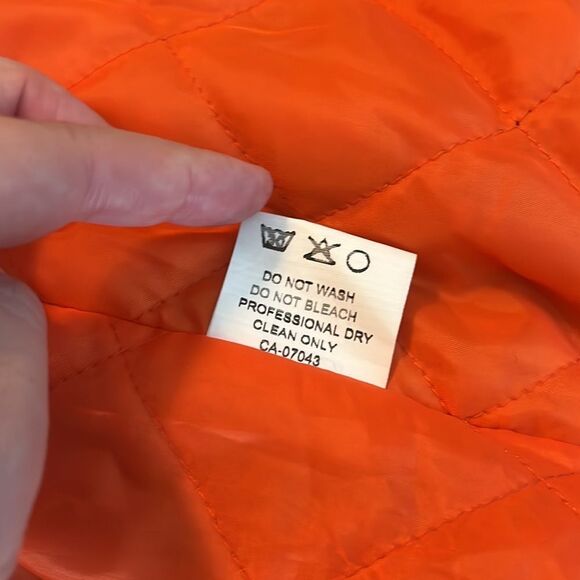 American Stitch Fleece Bomber Jacket Navy Size Small - Picture 6 of 12